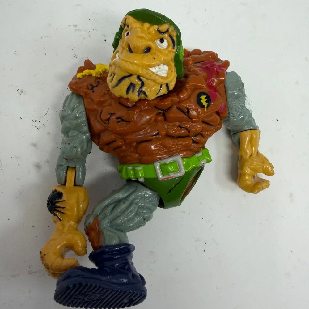 Vintage 1989 TMNT Wyrm Action Figure Playmates Toys Mirage Studios As Is No Leg